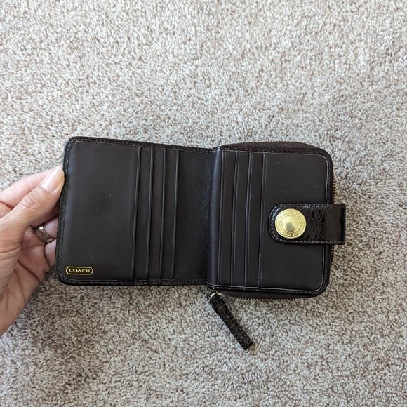 Coach Sateen Shoulder Bag Soho Hobo - Dark Brown & Wallet, No. H0868-12675 - Picture 10 of 13